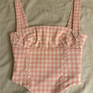House of CB Lottie Gingham Corset Strawberry Shortcake, XS Reg Cup